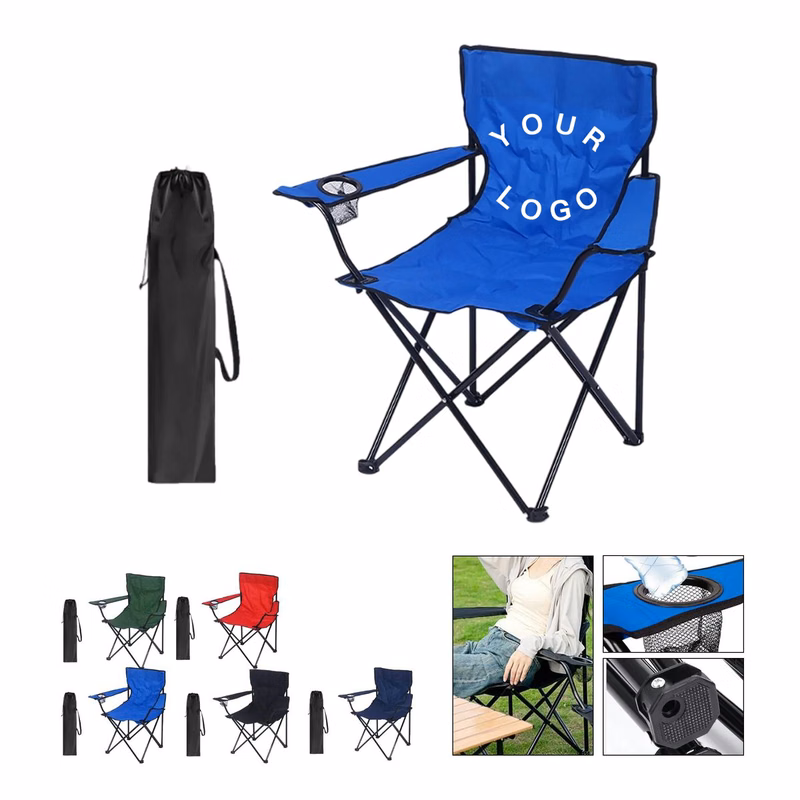 Portable Folding Camping Chair with Padded Back