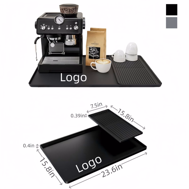 Heat Resistant Silicone Coffee Mat with Drainage