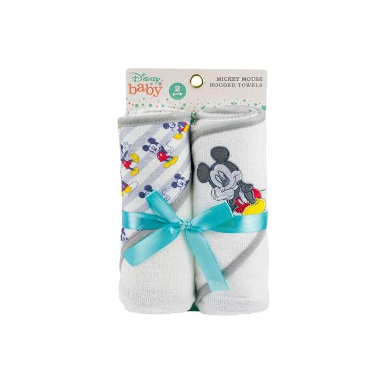 Disney Hooded Towel Sets - Mickey Mouse 2 Pk 1