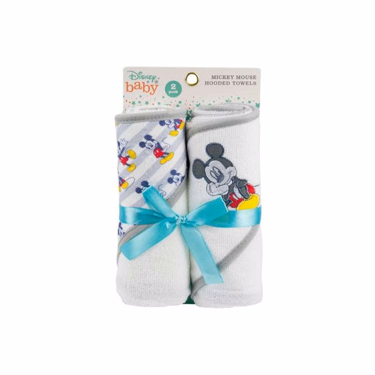 Disney Hooded Towel Sets - Mickey Mouse 2 Pk