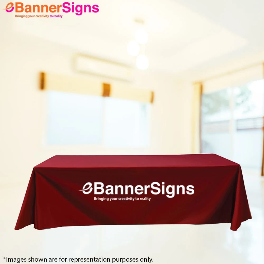 Premium Full Color Table Covers (3-Sided Open Back) 1