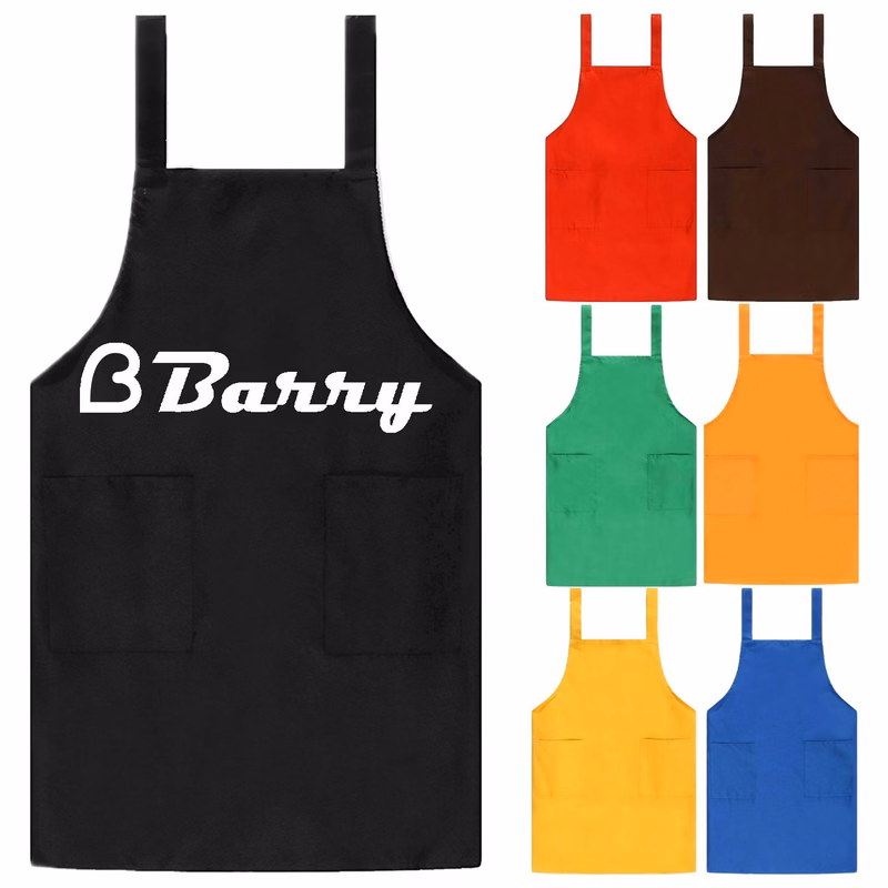 Kitchen Polyester Apron w/ 2 Pockets