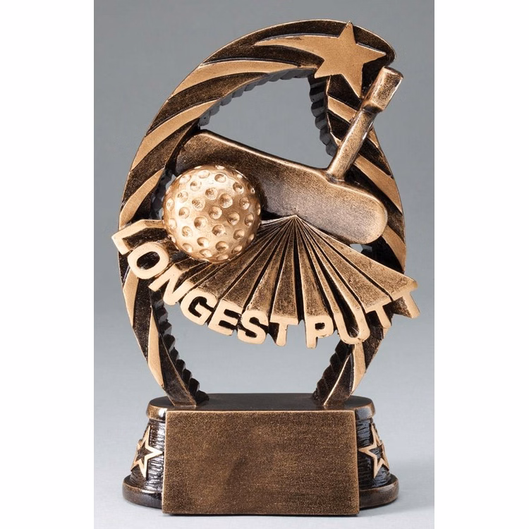 6-1/2" Longest Putt Golfing Award Resin