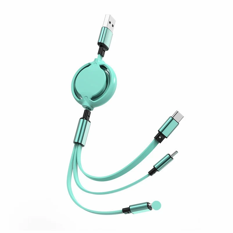 Retractable 3-in-1 Charging Cable Custom Logo for Gift 1