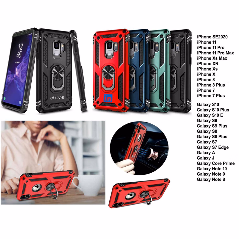 iBank ® Metal Ring Holder Case for iPhone 15, 15 Plus, 15 Pro, 15 Pro Max
