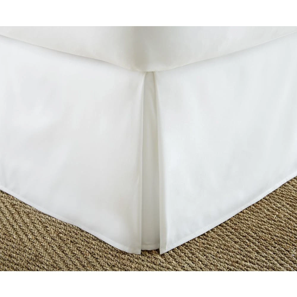 Premium Bed Skirts - White Full Pleated 1