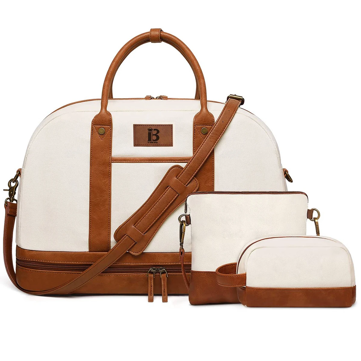 Canvas Overnight Carry on Shoulder Duffel Bag 1
