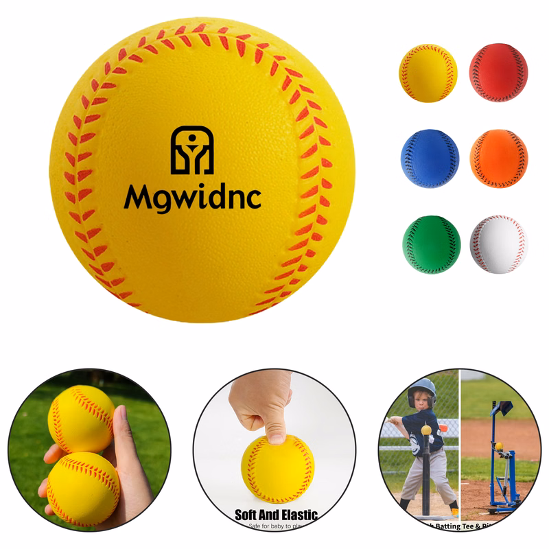 Soft Baseball PU Sponge Solid Stress Ball for Kids