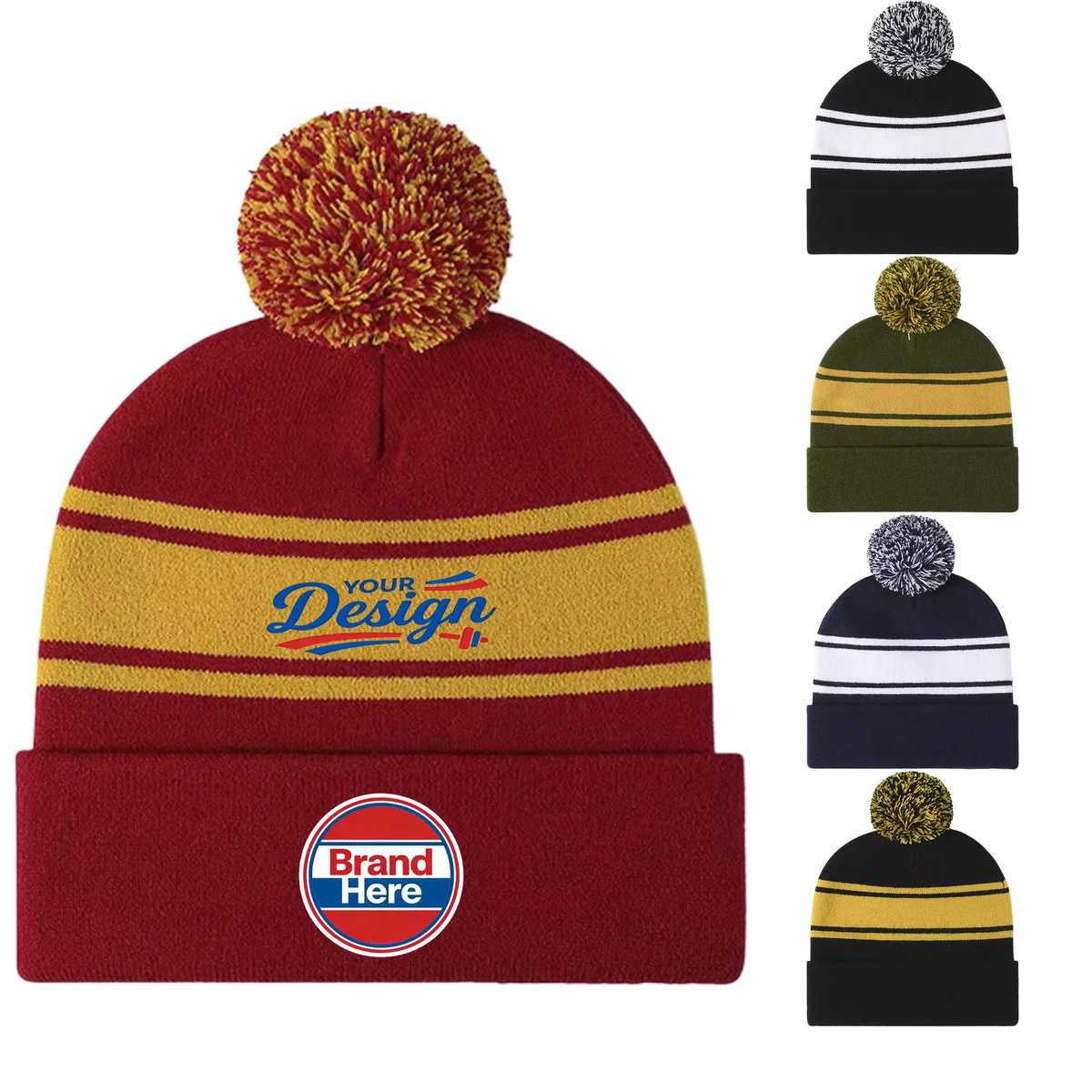 Pom Knit Beanie 1