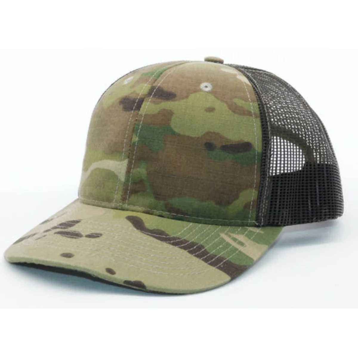 True American Made 6-Panel Camo Ripstop Contrasting Mesh Cap 1