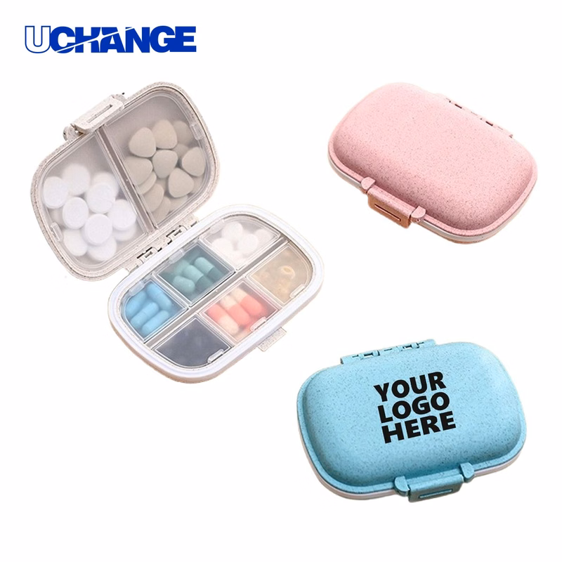 Compact Eight Section Pill Organizer with Seal