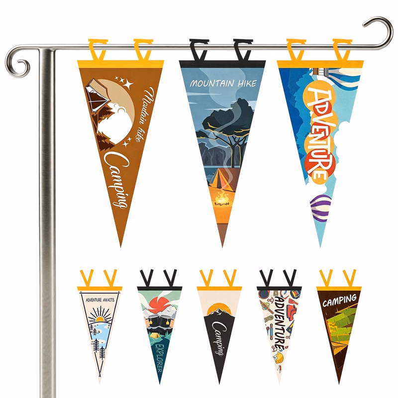 Party Color-Customized Triangular Small Flags