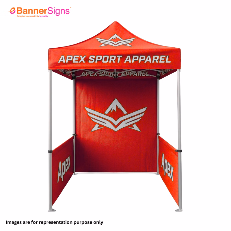 Custom Canopy Tent 6.5 x 6.5 (Topper + Hardware + Backwall + Side Walls)