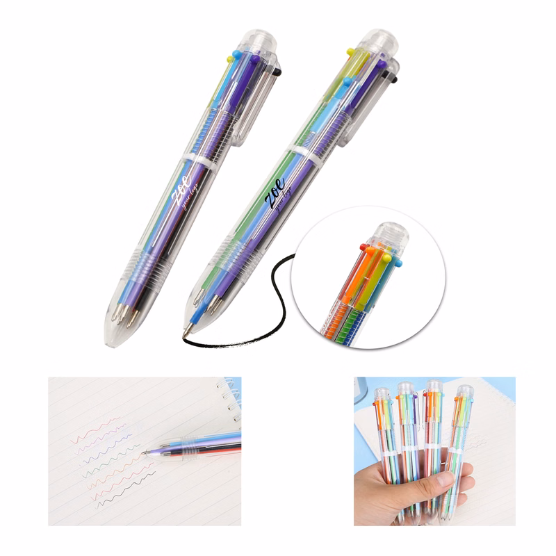 6 Color Rainbow Push Pen