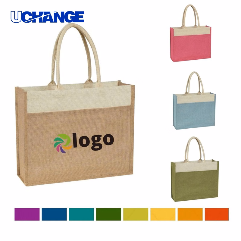 Reusable Jute Bag with Front Pocket