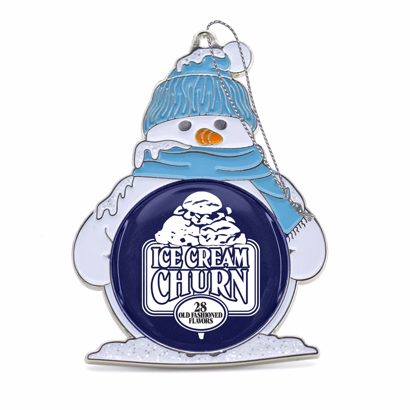 Modern Snowman Holiday Ornament