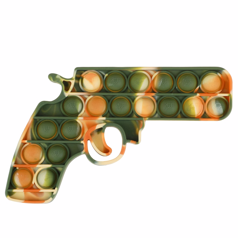 Gun-Shaped Stress Relief Bubble Fidget Toy Novelty Gifts