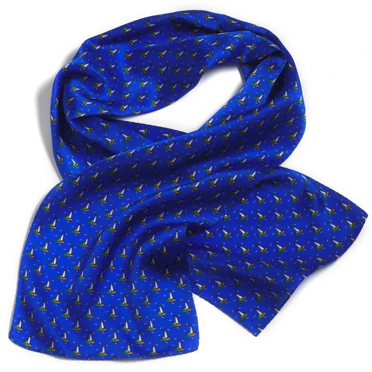 Harbor Lights Silk Scarf - 8"x45" 1