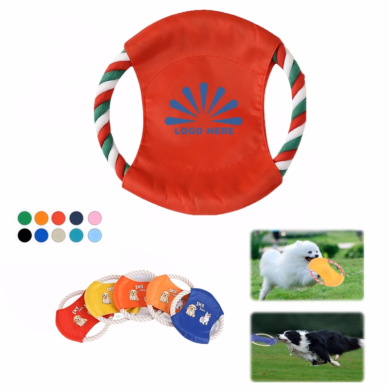 Flying Disc Pet Dog Rope Toys Training Chew