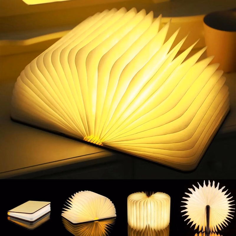 Mini Book Lamp Folding Mood Light 3.1*3.9"