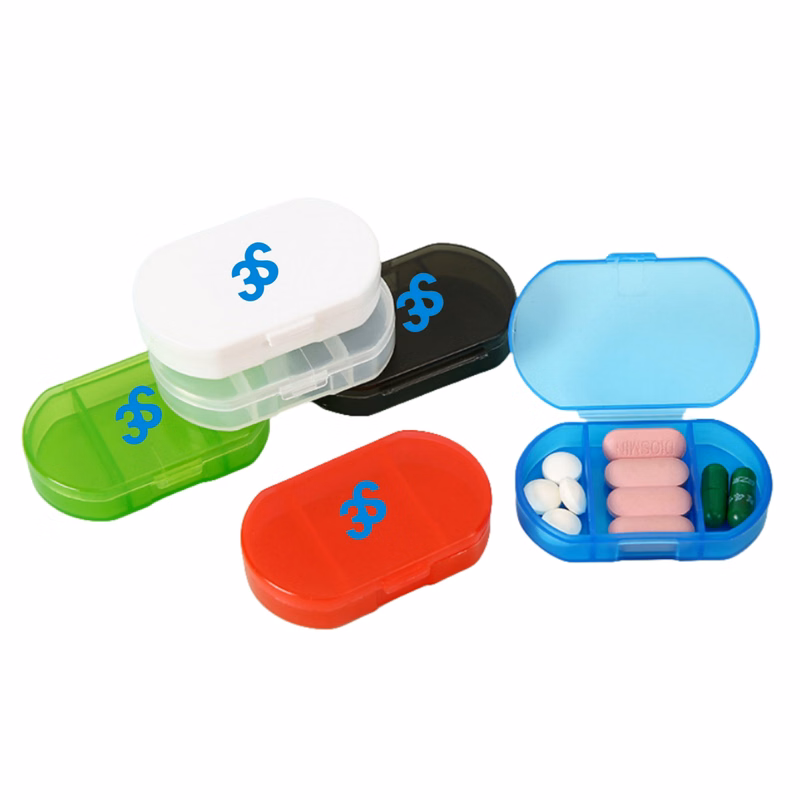 3 Grids Compartmentalized Transparent Pill Case