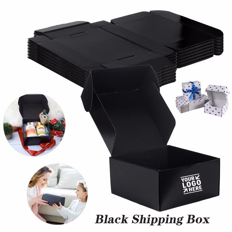 8x8x4 Inches Cardboard Corrugated Mailer Shipping Box for Gift Small Business