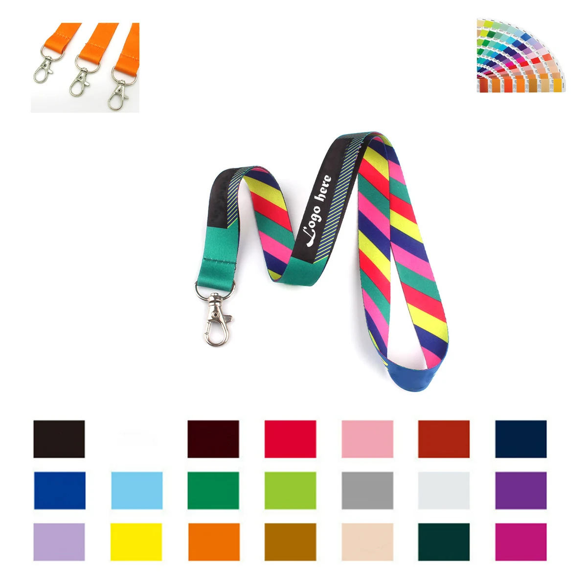 Personalized Polyester Lanyard with Clasp 1