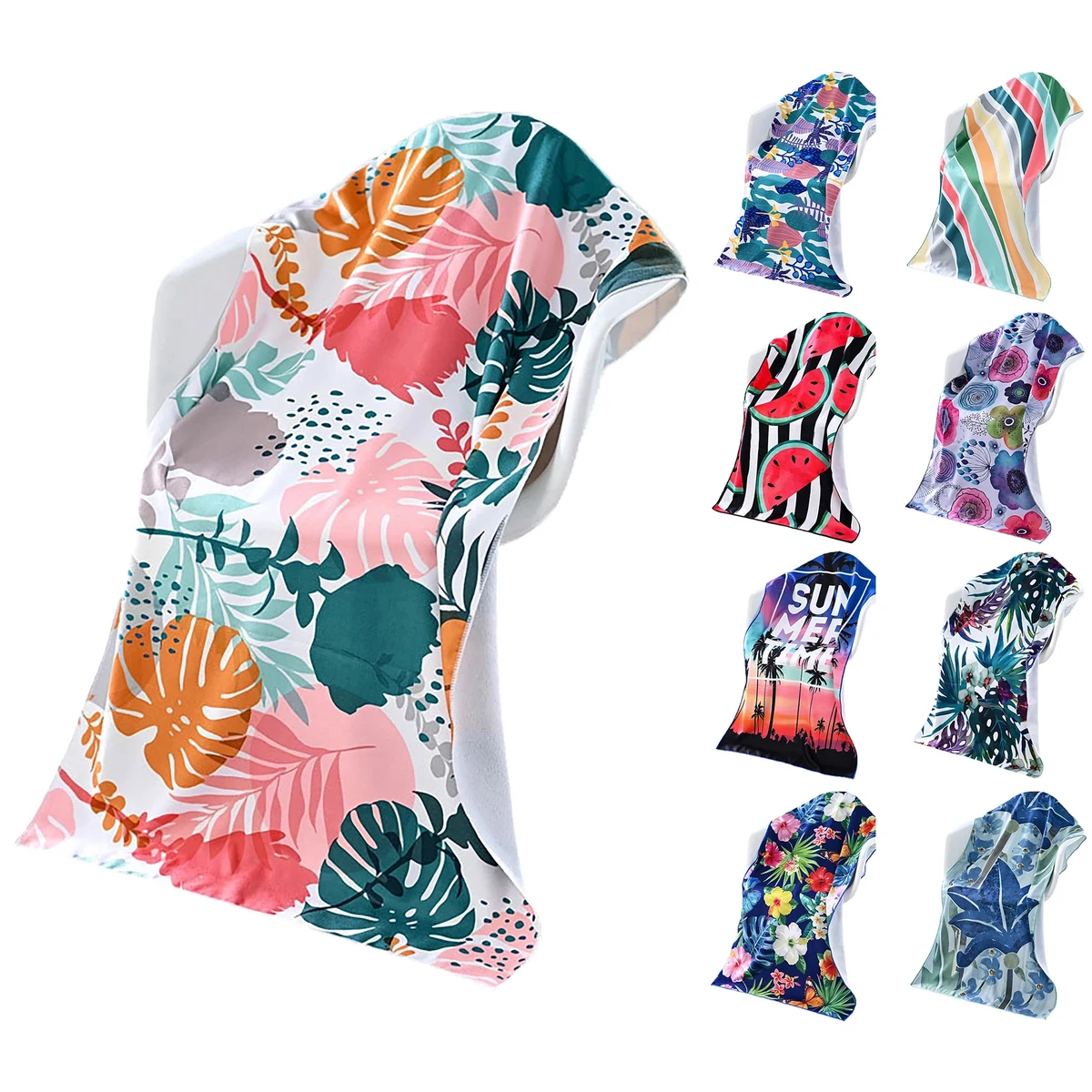 MOQ 50pcs 28" x 60" Super Absorbent Microfiber Beach Towel 1