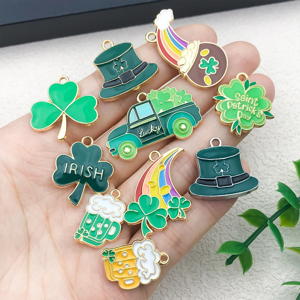 Alloy Shamrock Pendants Irish Decorations St. Patrick's Day 1