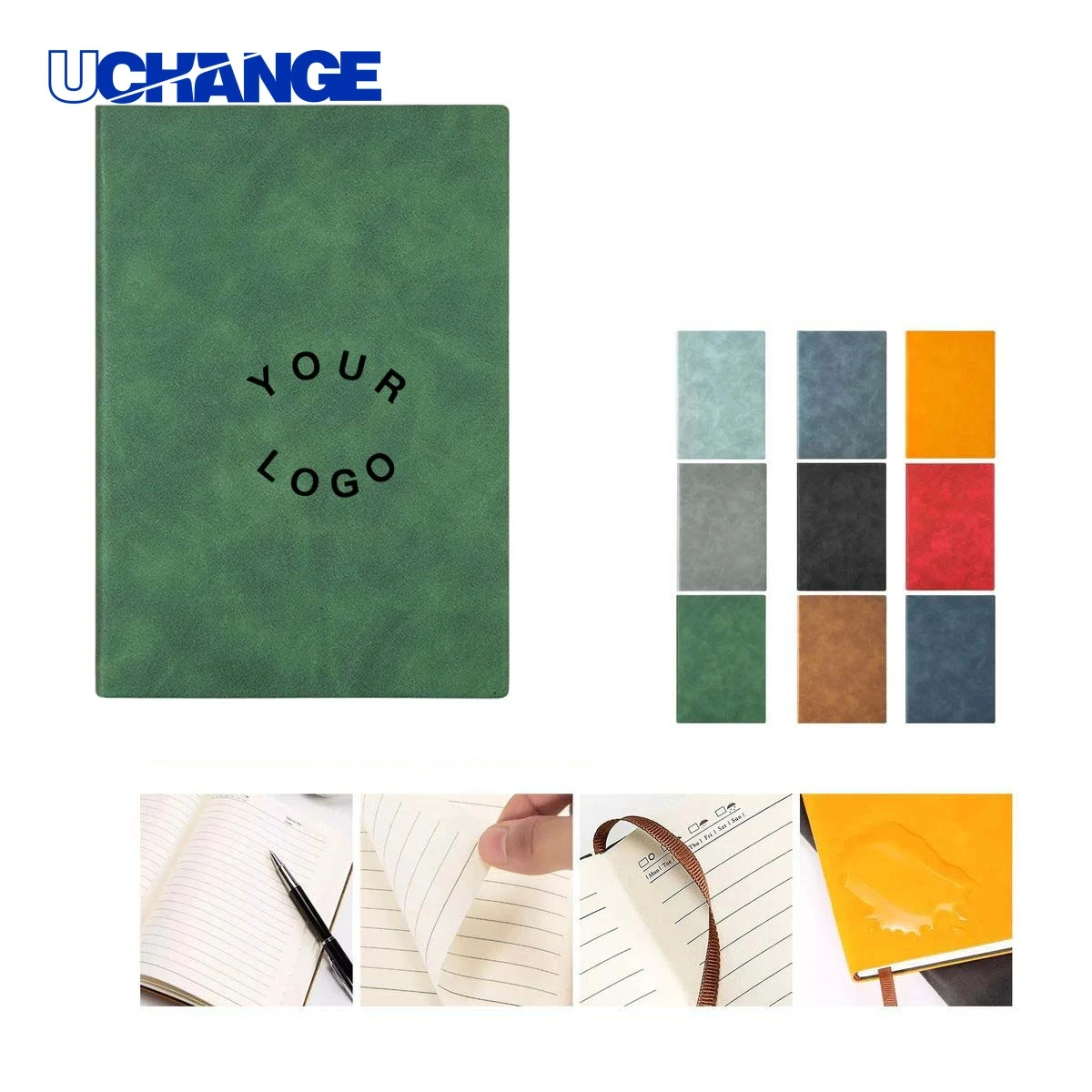 Faux Leather Writing Notebook with 200 Pages 1