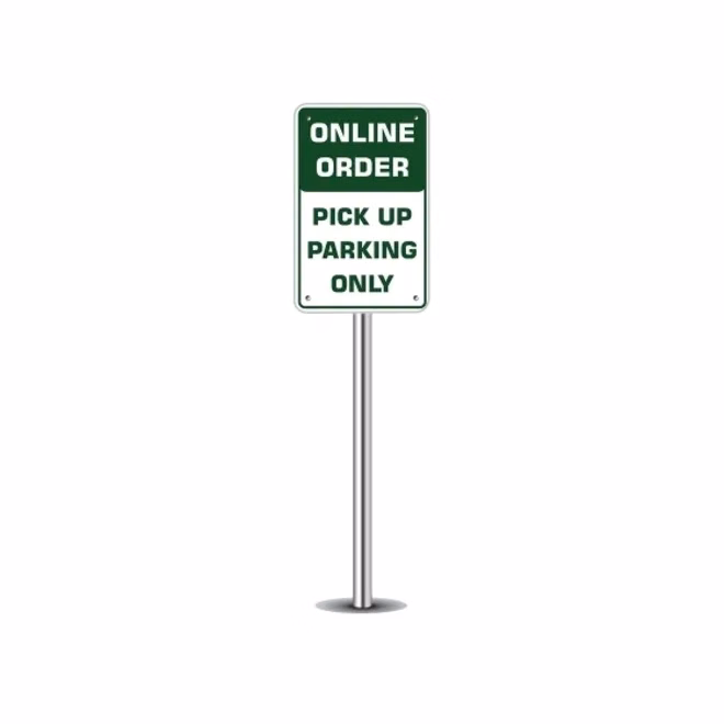 Online Order Pick Up Parking Only Signs - 1ft x 1ft SQFT