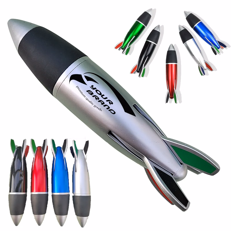 4 in 1 Mini Rocket Shape Pens Ballpoint For School Office