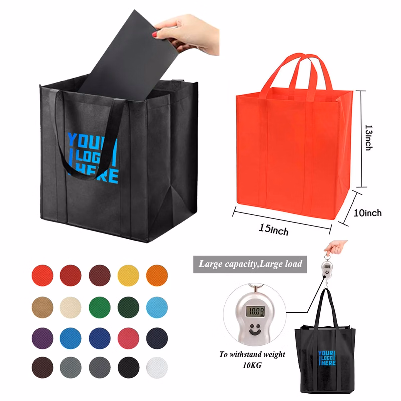 Wide Side Large Non-woven Tote Bag MOQ100pcs