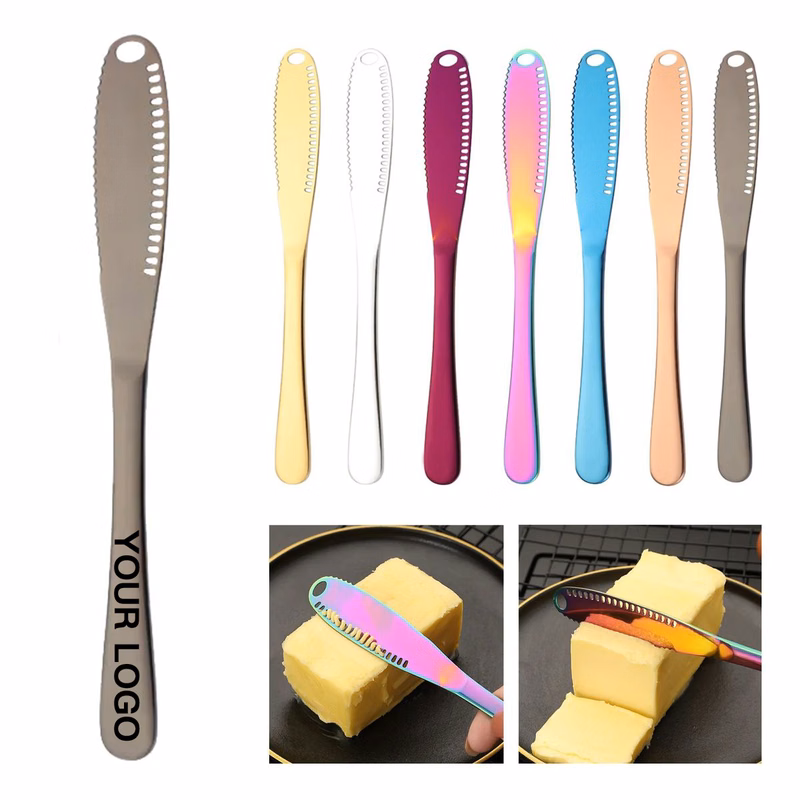 Stainless Steel Butter Knife with Serrated Edge