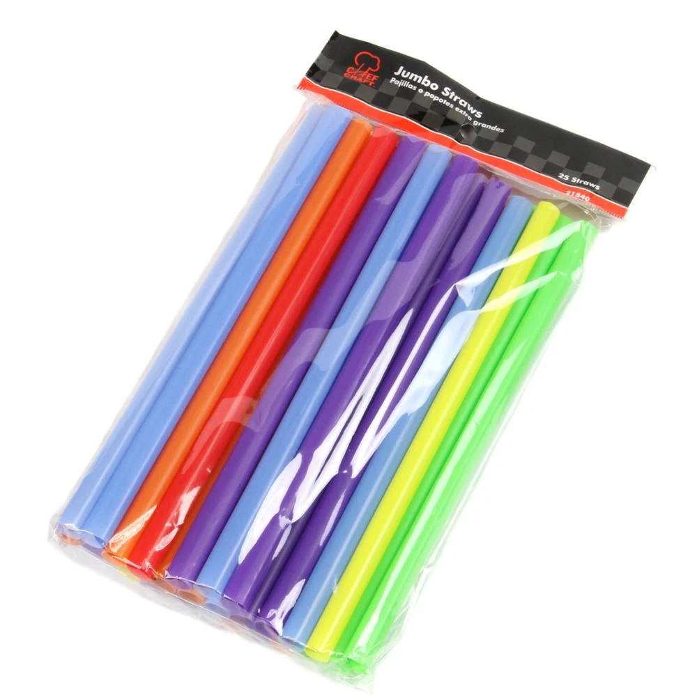 Jumbo Straws - 25 Pack Assorted Colors 1