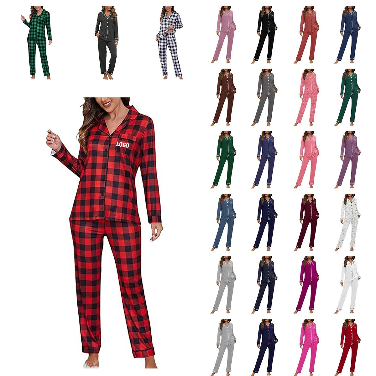 Women's Long Sleeve Pajama Set 1