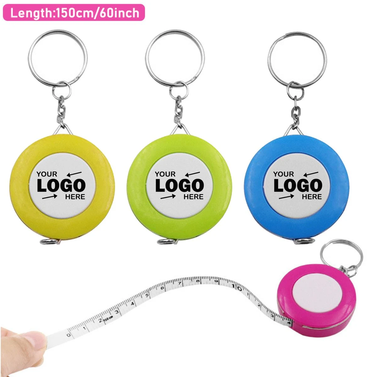59 Inch Retractable Tape Measure Keychains 1