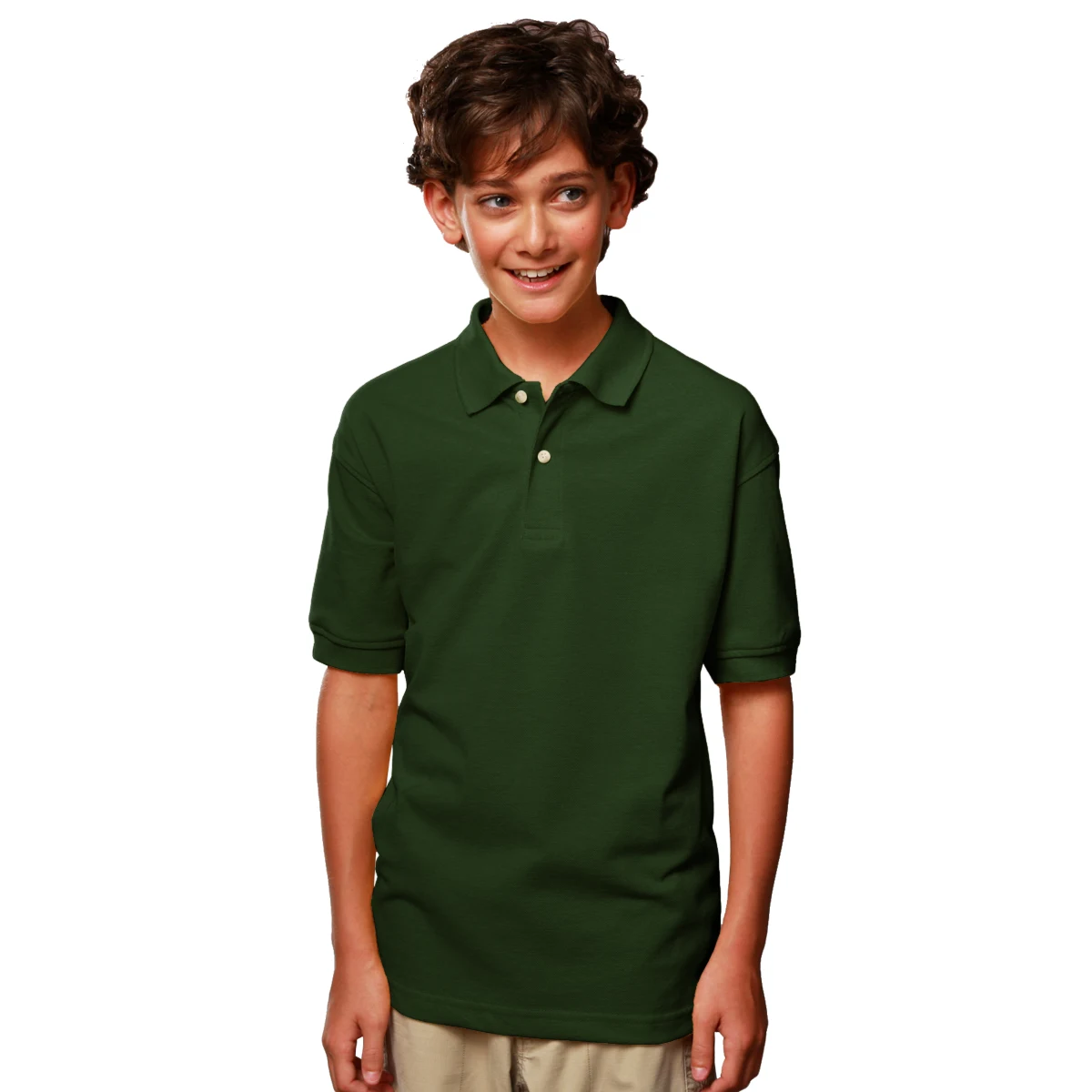 Youth Superblend Short-Sleeve Pique Polo 1