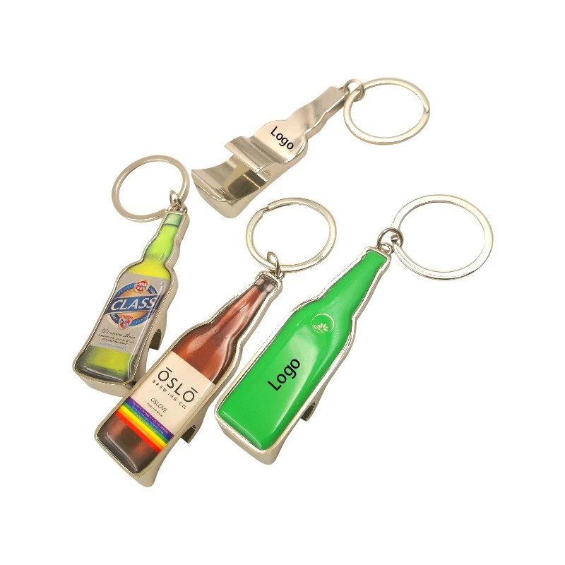 2 in 1 Bottle Shape Metal Key Chain and Bottle Opener 1