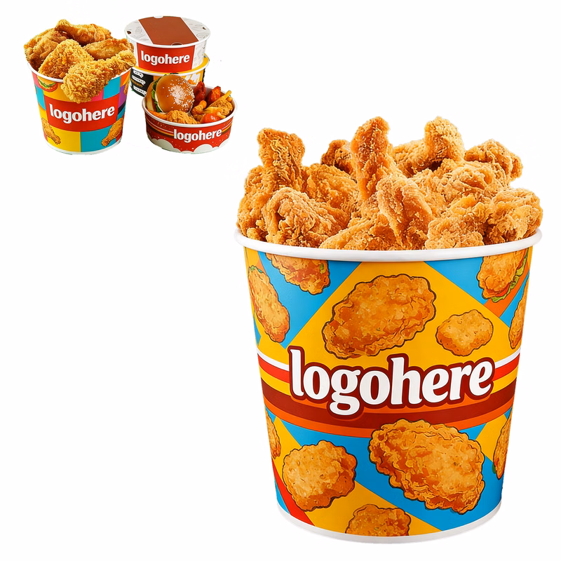 85 oz Greaseproof Fried Chicken Packaging Pails