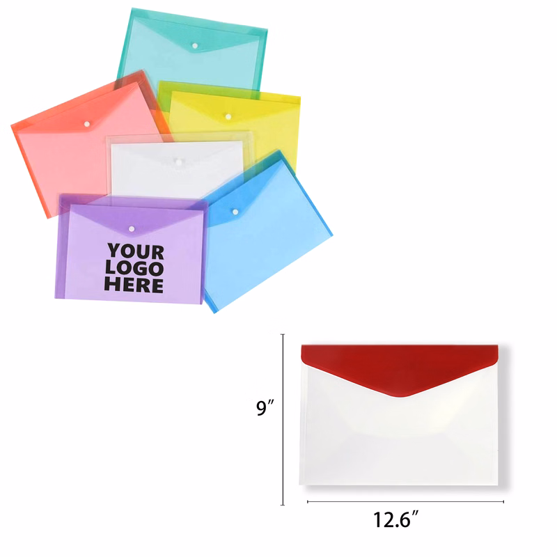 A4 Plastic Custom Transparent File Bag