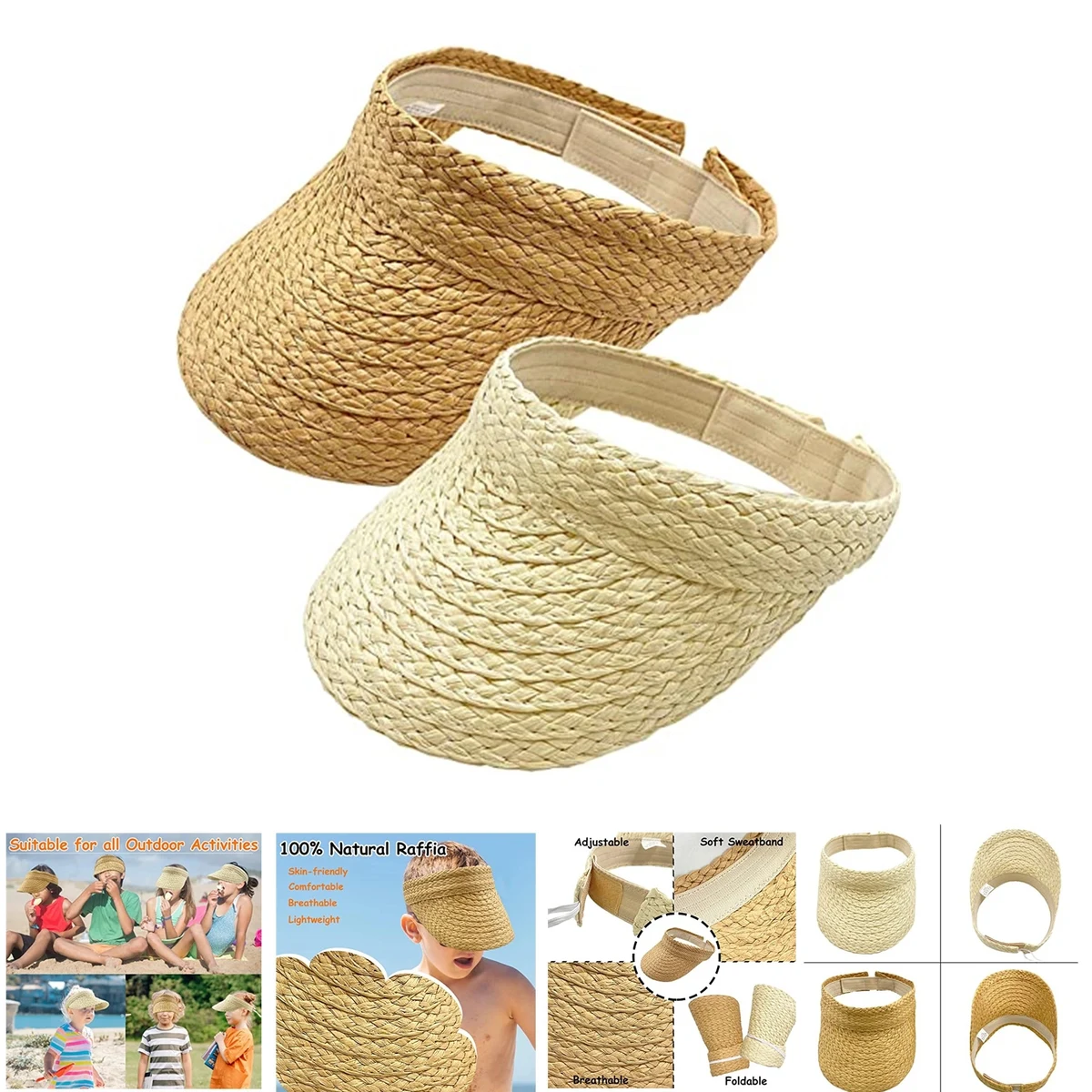 Adjustable Shade Straw Hat 1