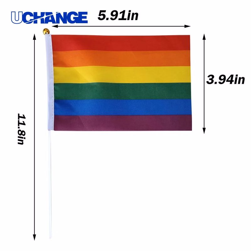 Mini Handheld Rainbow Flag Decoration for Festivals