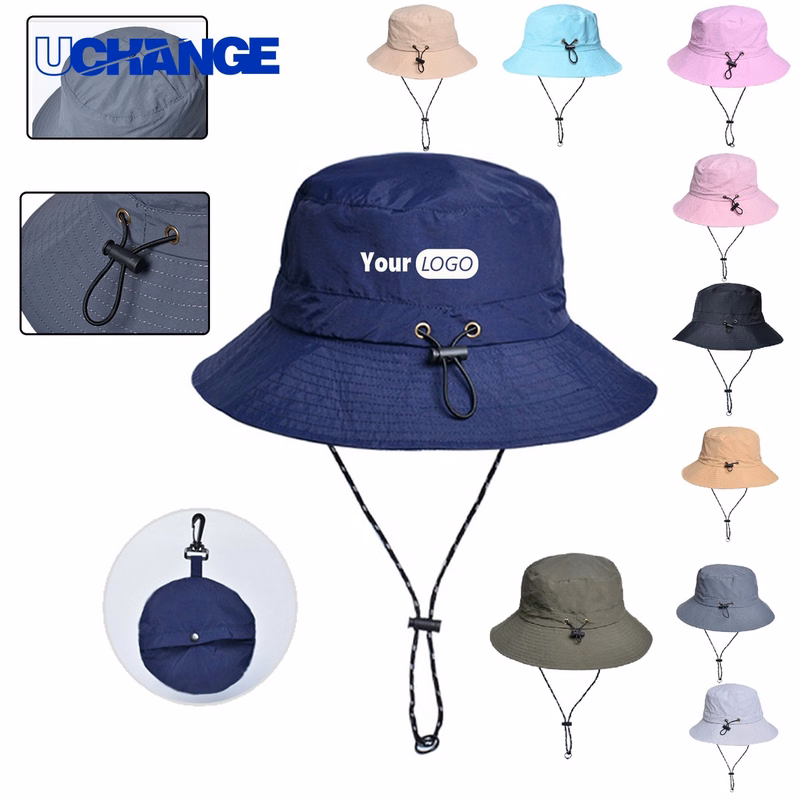 Adjustable Wide Brim Bucket Hat for Outdoor Use