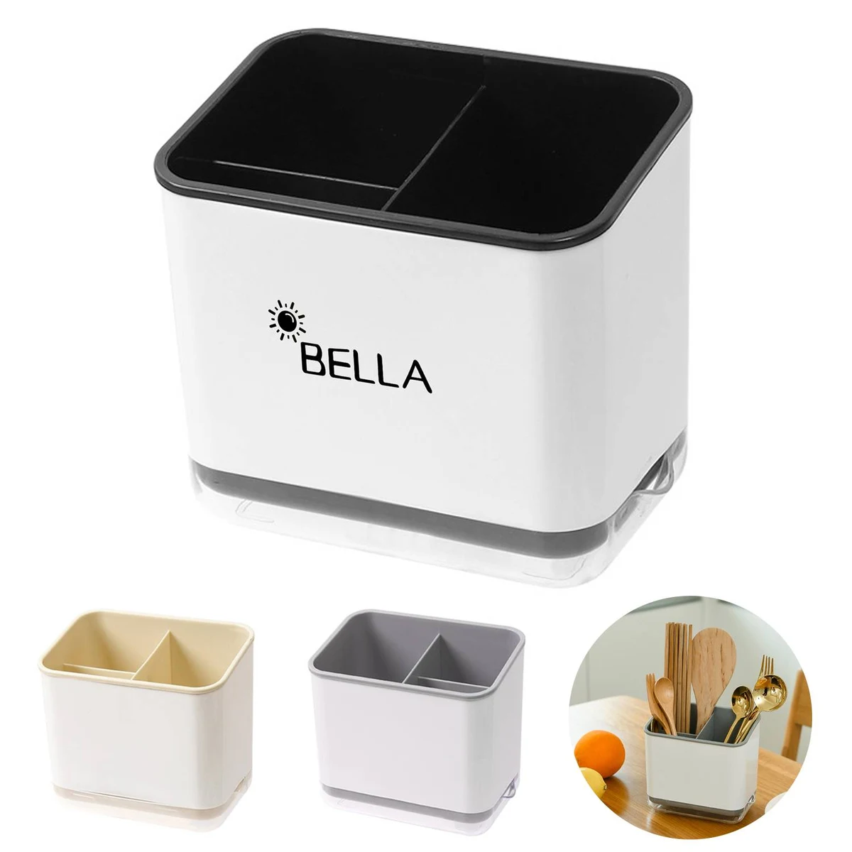 Polypropylene Multi-function draining chopstick holder 1