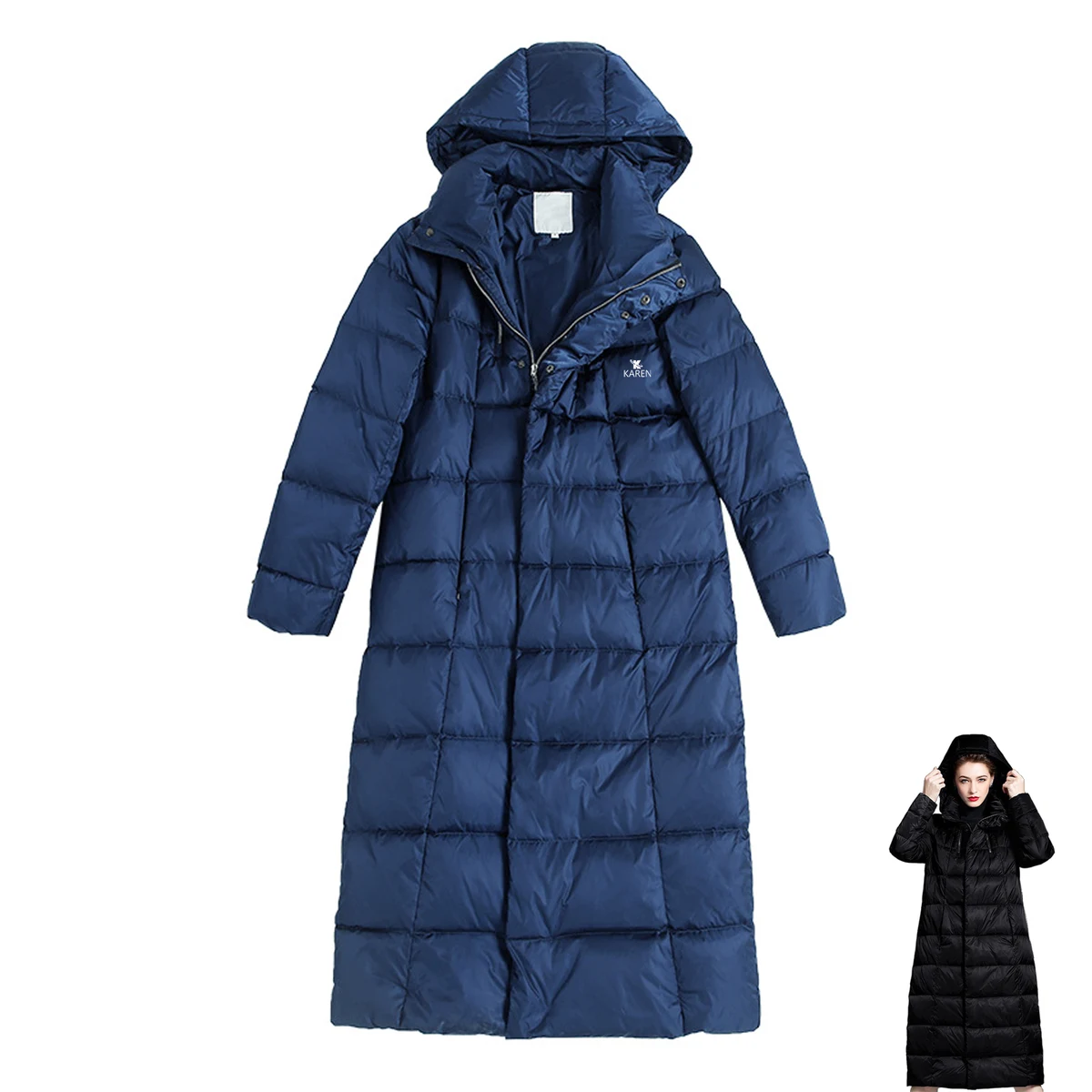 Women'S Long Jacket Duck Feather Coat 1