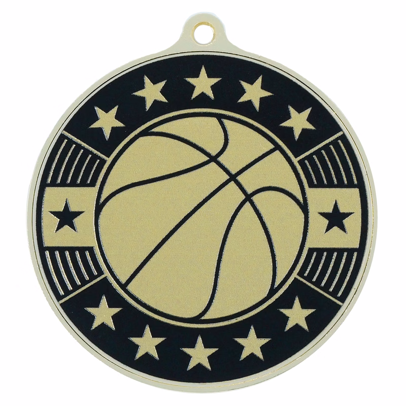 Basketball Simucast Medallion (2-1/8")