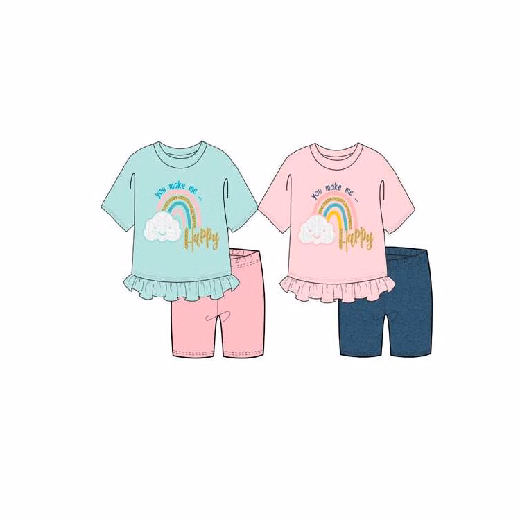 Girls Bike Short Sets - Size 2T-4T