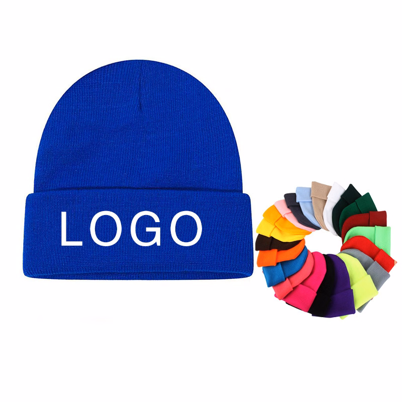Acrylic Cuffed Knitted Beanie Cap