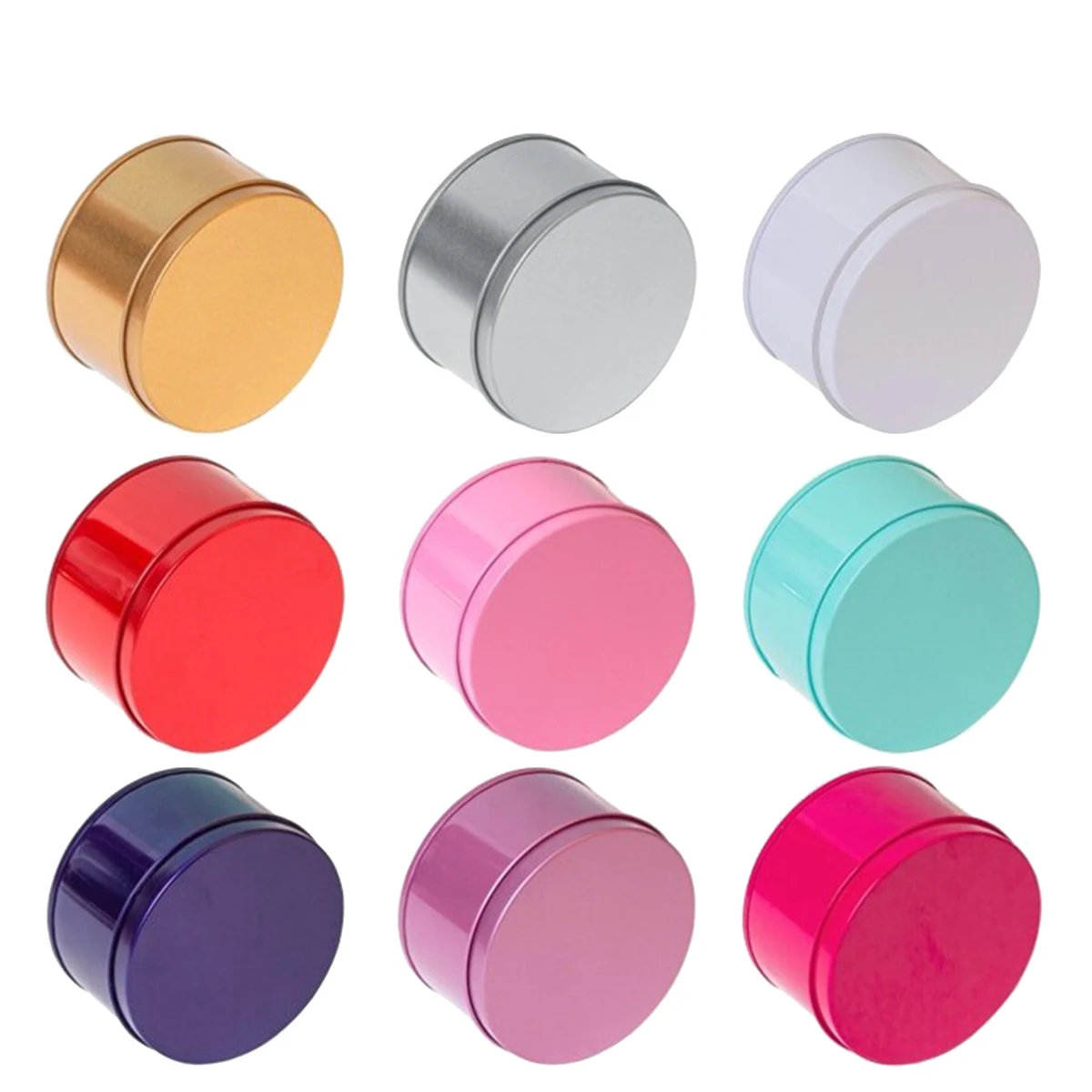 Small Round Metal Tin Box for Candles, Candy, Mints, and Stationery 1